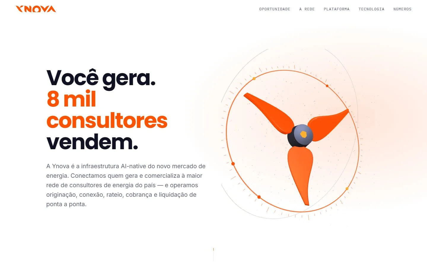 Página inicial de Ynova Marketplace